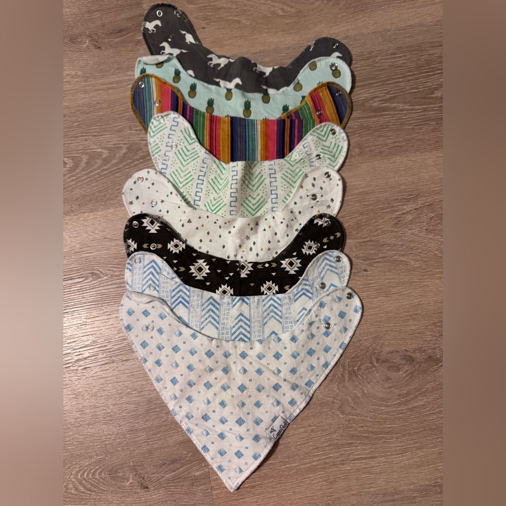 Copper pearl bibs